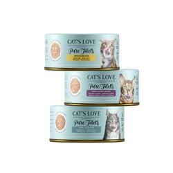 Cat’s Love Pure Filets Cat’s Love Pure Filets Katzenfutter in drei Sorten.