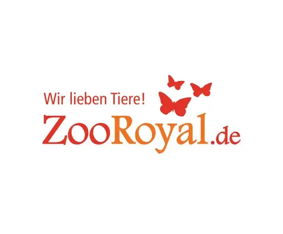 ZooRoyal Logo ZooRoyal Logo mit Schriftzug „Wir lieben Tiere!“.