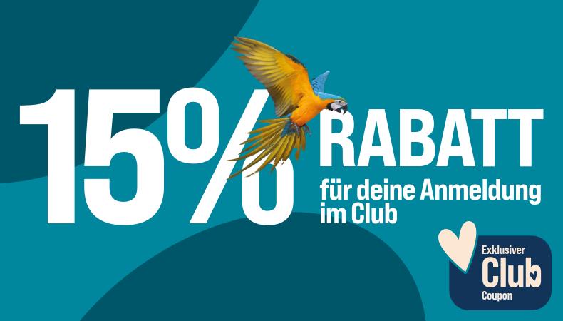 15 % Welcome Rabatt