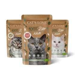 Cat’s Love Bio Cat’s Love Bio‑Katzenfutter in mehreren Sorten.