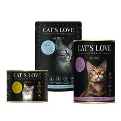 Cat’s Love Nassfutter Cat’s Love Nassfutterdosen und Beutel in verschiedenen Sorten.