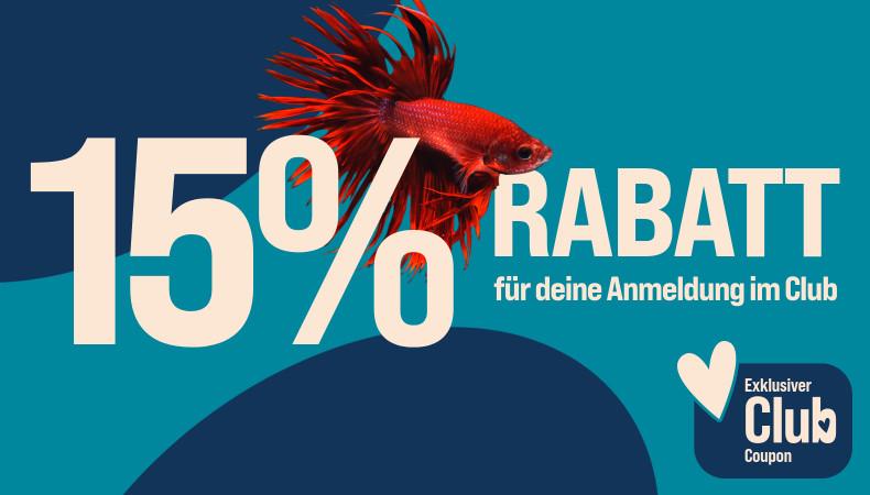 15 % Welcome Rabatt Aquaristik