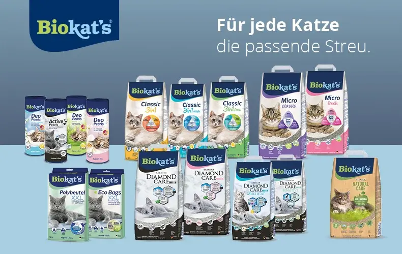 Biokat’s Sortimentübersicht Biokat’s Katzenstreuprodukte in verschiedenen Varianten als Sortimentübersicht.