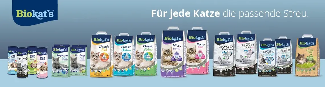 Biokat’s Sortimentübersicht Biokat’s Katzenstreuprodukte in verschiedenen Varianten als Sortimentübersicht.