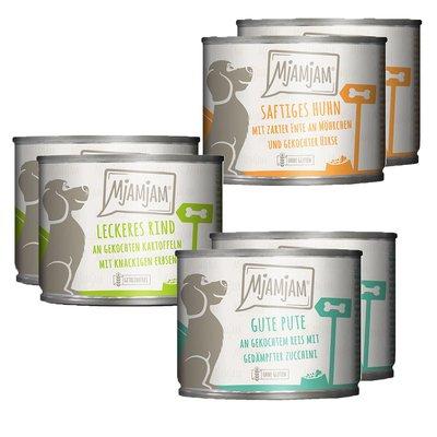 MjAMjAM Mixpaket I Huhn&Ente, Rind, Pute 6x200g MjAMjAM Mixpaket I Huhn&Ente, Rind, Pute 6x200g