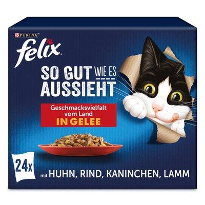 FELIX So gut wie es aussieht in Gelee Geschmacksvielfalt vom Land 24x85g FELIX So gut wie es aussieht in Gelee Geschmacksvielfalt vom Land 24x85g