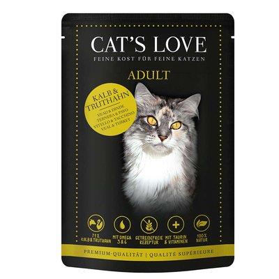 Cat's Love Nassfutter Kalb & Truthahn mit Katzenminze & Leinöl Cat's Love Nassfutter Kalb & Truthahn mit Katzenminze & Leinöl