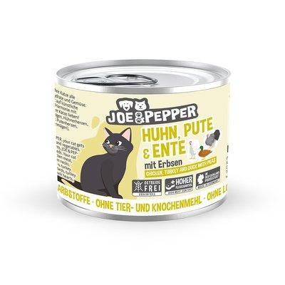 Joe & Pepper Cat Huhn, Pute & Ente mit Erbsen Joe & Pepper Cat Huhn, Pute & Ente mit Erbsen