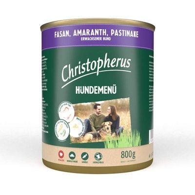 Christopherus Hundemenü mit Fasan, Amaranth und Pastinake Christopherus Hundemenü mit Fasan, Amaranth und Pastinake