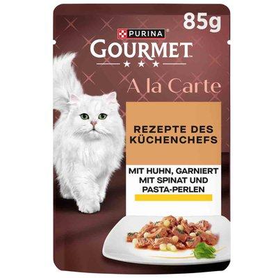 GOURMET A la Carte mit Huhn, Spinat und Pasta-Perlen GOURMET A la Carte mit Huhn, Spinat und Pasta-Perlen