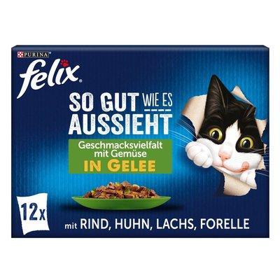 FELIX So gut wie es aussieht in Gelee Gemischte Vielfalt mit Gemüse 12x85g FELIX So gut wie es aussieht in Gelee Gemischte Vielfalt mit Gemüse 12x85g