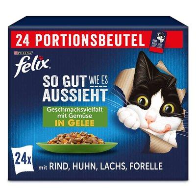 FELIX So gut wie es aussieht in Gelee Geschmacksvielfalt mit Gemüse 24x85g FELIX So gut wie es aussieht in Gelee Geschmacksvielfalt mit Gemüse 24x85g