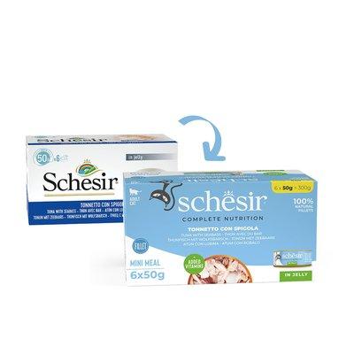Schesir Cat Complete Thunfisch mit Wolfsbarsch Jelly 6x50 g Schesir Cat Complete Thunfisch mit Wolfsbarsch Jelly 6x50 g