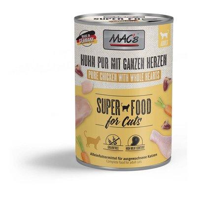 MAC's Cat Fleischmenü Huhn pur mit ganzen Geflügelherzen MAC's Cat Fleischmenü Huhn pur mit ganzen Geflügelherzen