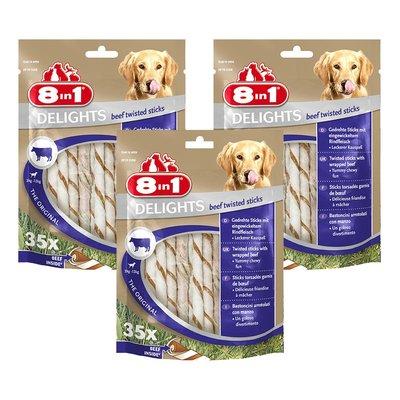 8in1 Hundesnack Delights Beef Twisted Sticks 105 Stück 8in1 Hundesnack Delights Beef Twisted Sticks 105 Stück
