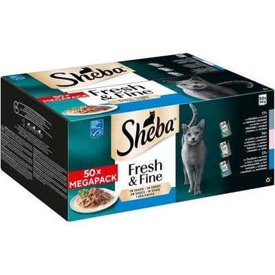 SHEBA® MP Pouch Kabeljau & Lachs in Sauce 50x50g SHEBA® MP Pouch Kabeljau & Lachs in Sauce 50x50g