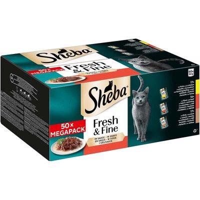 SHEBA® MP Pouch Huhn, Rind & Ente in Sauce 50x50g SHEBA® MP Pouch Huhn, Rind & Ente in Sauce 50x50g
