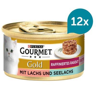 GOURMET Gold Raffiniertes Ragout Duetto mit Lachs und Seelachs GOURMET Gold Raffiniertes Ragout Duetto mit Lachs und Seelachs