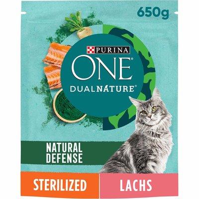 PURINA ONE Dual Nature kastrierte Katze Lachs, Spirulina 650g PURINA ONE Dual Nature kastrierte Katze Lachs, Spirulina 650g