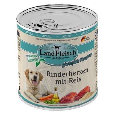 LandFleisch Dog Classic Rinderherzen mit Reis LandFleisch Dog Classic Rinderherzen mit Reis
