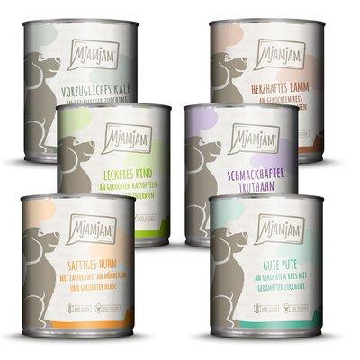 MjAMjAM Mixpaket II mit Huhn&Ente, Rind, Pute, Kalb, Truthahn, Lamm 6x800g MjAMjAM Mixpaket II mit Huhn&Ente, Rind, Pute, Kalb, Truthahn, Lamm 6x800g