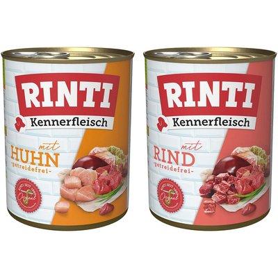 Rinti Kennerfleisch Mixpaket mit Rind und Huhn 24x800g Rinti Kennerfleisch Mixpaket mit Rind und Huhn 24x800g