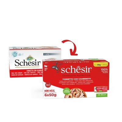 Schesir Cat Complete Thunfisch mit Garnelen in Jelly 6x50 g Schesir Cat Complete Thunfisch mit Garnelen in Jelly 6x50 g