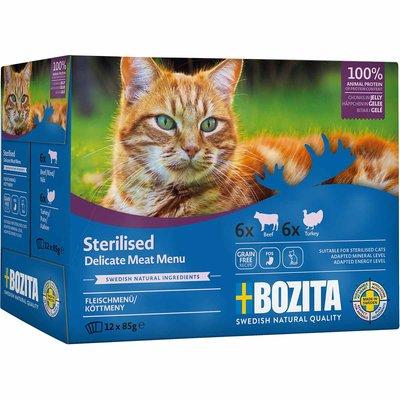 Bozita Pouch Häppchen in Gelee Sterilised Fleischmenü 12x85g Bozita Pouch Häppchen in Gelee Sterilised Fleischmenü 12x85g