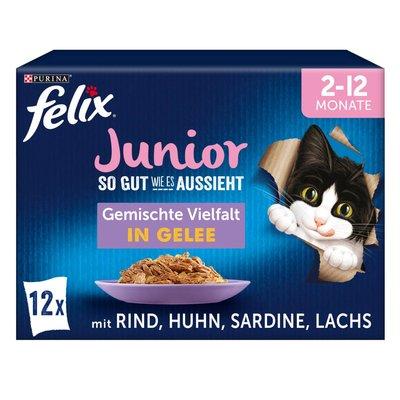 FELIX So gut wie es aussieht in Gelee Junior gemischte Vielfalt 12x85g FELIX So gut wie es aussieht in Gelee Junior gemischte Vielfalt 12x85g