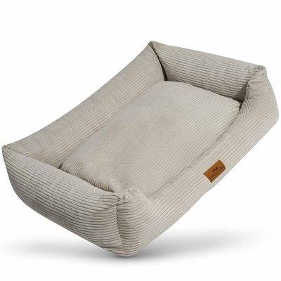Freudentier orthopädisches Hundebett aus Cord creme M| Rückläufer Freudentier orthopädisches Hundebett aus Cord creme M| Rückläufer