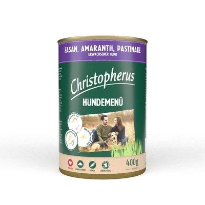 Christopherus Hundemenü mit Fasan, Amaranth und Pastinake Christopherus Hundemenü mit Fasan, Amaranth und Pastinake