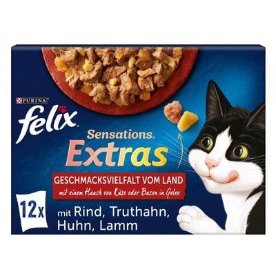 FELIX Sensations Extras in Gelee Geschmacksvielfalt vom Land 12x85g FELIX Sensations Extras in Gelee Geschmacksvielfalt vom Land 12x85g