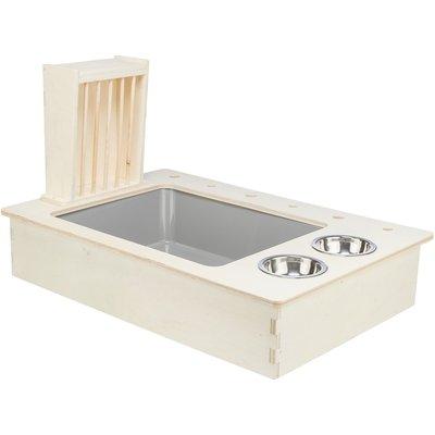 Trixie Futterstation mit Näpfen und Heuraufe Holz Trixie Futterstation mit Näpfen und Heuraufe Holz