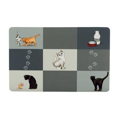 Trixie Patchwork Cat Napfunterlage 44×28cm grau Trixie Patchwork Cat Napfunterlage 44×28cm grau
