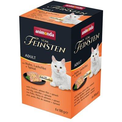 animonda Vom Feinsten Adult Schlemmerkern mit Huhn, Lachsfilet + Spinat 6x100g animonda Vom Feinsten Adult Schlemmerkern mit Huhn, Lachsfilet + Spinat 6x100g