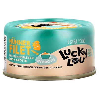 Lucky Lou Extra Food Huhn, Hühnerleber in Broth, Dose Lucky Lou Extra Food Huhn, Hühnerleber in Broth, Dose