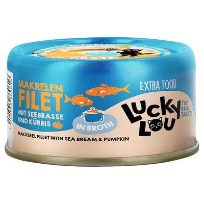 Lucky Lou Extra Food Makrele, Seebrasse in Broth, Dose Lucky Lou Extra Food Makrele, Seebrasse in Broth, Dose