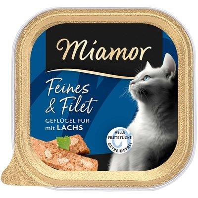 Miamor Feines & Filet Geflügel Pur mit Lachs Miamor Feines & Filet Geflügel Pur mit Lachs