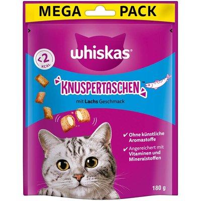 WHISKAS Mega Pack Knuspertaschen mit Lachs 180g WHISKAS Mega Pack Knuspertaschen mit Lachs 180g