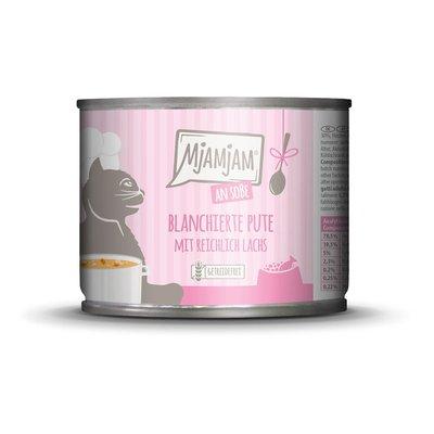 MjAMjAM blanchierte Pute mit Lachs an Soße MjAMjAM blanchierte Pute mit Lachs an Soße
