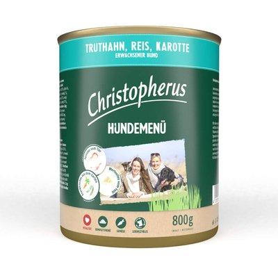 Christopherus Hundemenü mit Truthahn, Reis und Karotte Christopherus Hundemenü mit Truthahn, Reis und Karotte