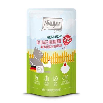 MjAMjAM Quetschie Chicks & Friends Hühnchen an Erdbeeren MjAMjAM Quetschie Chicks & Friends Hühnchen an Erdbeeren