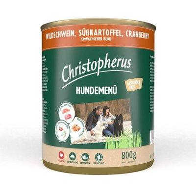 Christopherus Hundemenü mit Wildschwein, Süßkartoffel und Cranberry Christopherus Hundemenü mit Wildschwein, Süßkartoffel und Cranberry