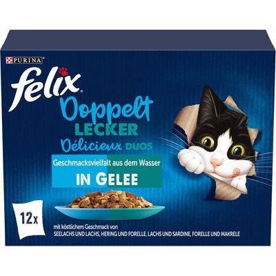 FELIX So gut wie es aussieht Doppelt Lecker in Gelee Geschmacksvielfalt aus dem Wasser 12x85g FELIX So gut wie es aussieht Doppelt Lecker in Gelee Geschmacksvielfalt aus dem Wasser 12x85g