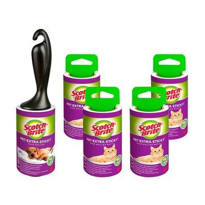 Scotch-Brite Tierhaar-Roller mit 4 Ersatzrollen Scotch-Brite Tierhaar-Roller mit 4 Ersatzrollen