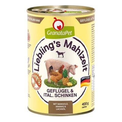 GranataPet Liebling's Mahlzeit Geflügel und italienischer Schinken GranataPet Liebling's Mahlzeit Geflügel und italienischer Schinken