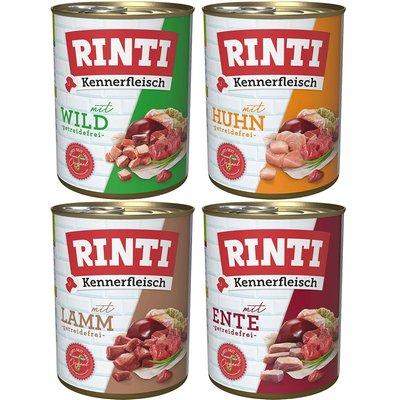 Rinti Kennerfleisch Mix Lamm & Huhn & Ente & Wild 24x800g Rinti Kennerfleisch Mix Lamm & Huhn & Ente & Wild 24x800g