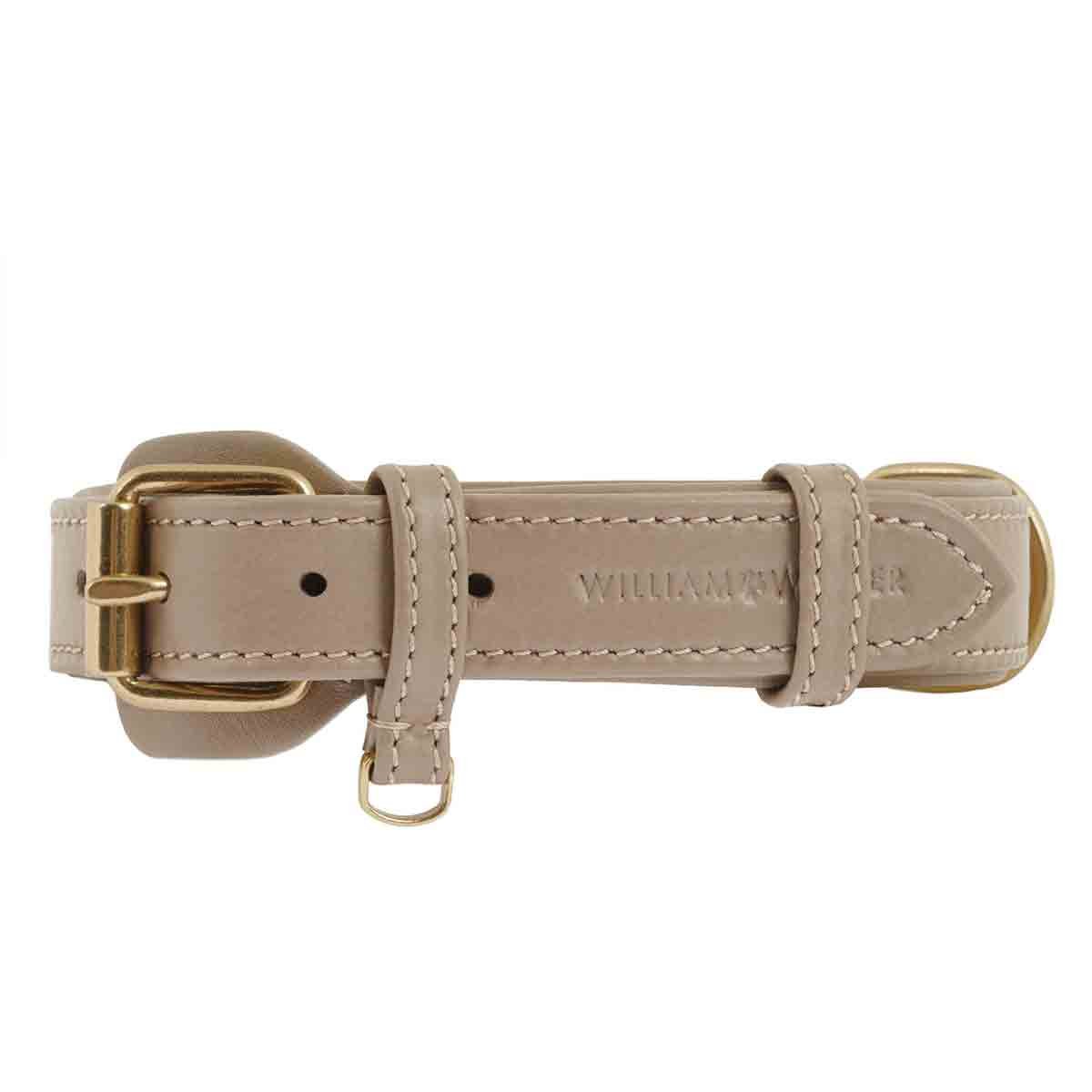 William Walker Leder-Hundehalsband Sand XXL