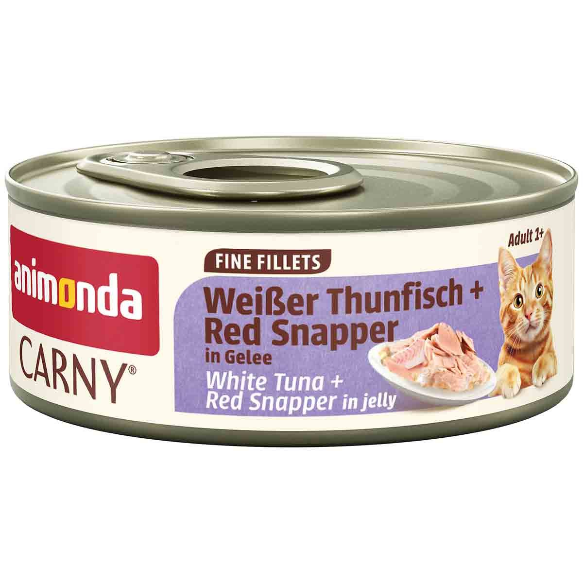 Carny Adult Weißer Thunfisch + Red Snapper in Gelee 60g 24x60 g