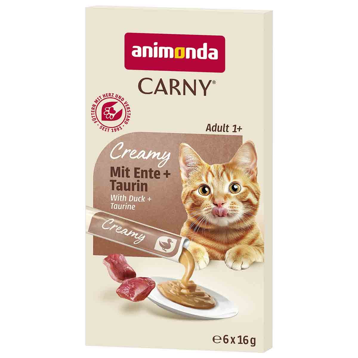 animonda Carny Creamy Ad. mit Ente + Taurin 6x16g 6x16 g